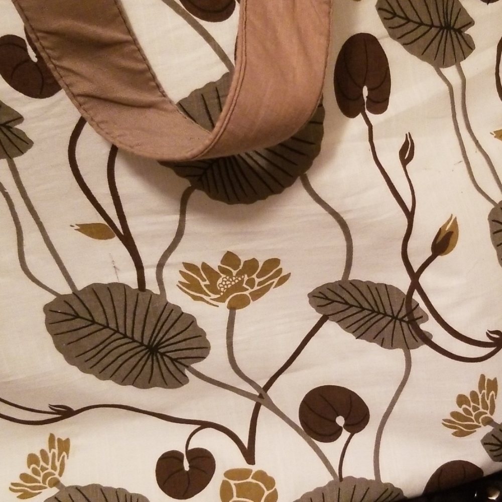 🌺 Large Tote Bag Olive and Brown - Picture 7 of 7